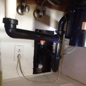 After sink pipe repair in Oak View